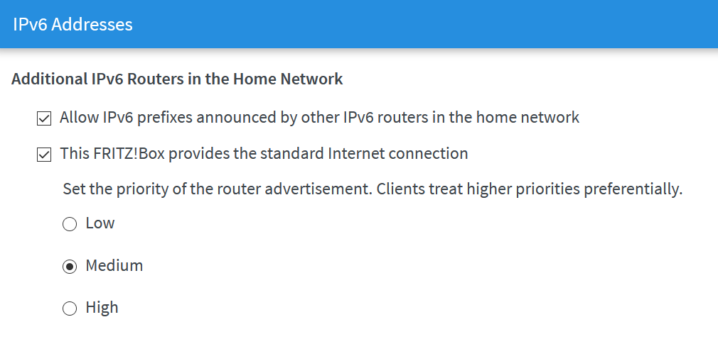Fritz!Box ipv6 addressing RA image