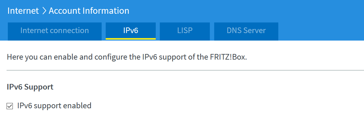 Fritz!Box ipv6 image