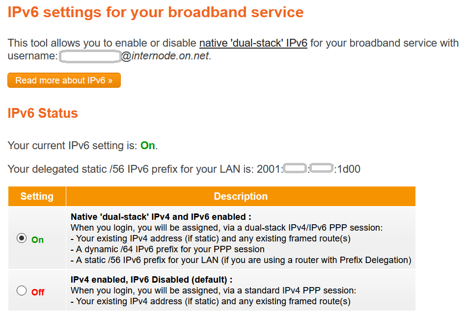 Internode ipv6 image