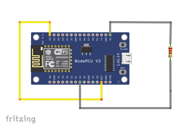 esp8266 deepsleep wiring
